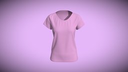 Leaf Neck Women Tee Design cloth, clothes, tee, obj, leaf, fbx, 3ddesign, digitalart, digital3d, digitaldesign, clothing, digitalclothing, 3dapparel, teedesign, digitalapparel, leafneck, 3dtee, appareltee