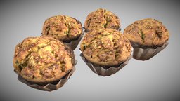 Muffins food, sweet, unwrap, muffin, kake, pbr