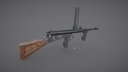Owen Gun MK 2/3 ww2, army, carbine, wwii, submachine, australian, machine, mk2, owen, submachine-gun, mk23, world-war, weapon, low-poly, pbr, military, gun, war, smg, australian-army