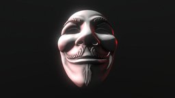 V Mask V For Vendetta Printable STL stl, face, for, assasin, anonymous, v, mask, printable, vendetta, incognito, anonimus, helmet, human