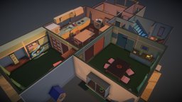 crayon shinchan クレヨンしんちゃん (蠟筆小新家) house-model, blender279, animation-3d-model-animations, cartoon, japanese