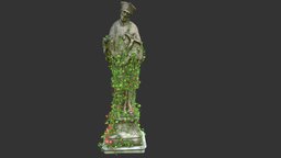 Statue 018 plant, plants, 3d-scan, rocks, vines, angel, cemetery, escultura, statue, estatua, stones, baroque, scupt, scupture, statues, fontana, realitycapture, architecture, photogrammetry, asset, stone, gameasset, free