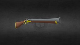 Blunderbuss stylizedweapon, blunderbuss, simpletexture, blunderbuss-rifle, lowpoly, stylized