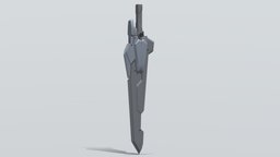 GN Buster Sword weapon, blender, gundam, robot