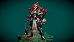 Kestra,Color of light hair, armor, cute, warrior, medieval, pixar, redhead, paladin, disney, mace, battle, woman, holy, gloves, cutegirl, cute_character, leather-shoes, stylizedcharacter, girl, shield, knight, magic, gold, daesdc2022, daesdc2022character, noai