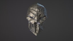 evil knight (warriors mask) hat, armor, warrior, demon, historical, ornament, damaged, metal, mask, medevial, masked, warriormask, zbrush, fantasy, war, knight, evil
