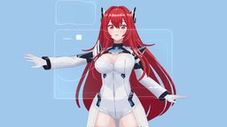 Noa cute, avatar, japan, cartoony, vr, neko, vrchat, nekogirl, vtuber, character, low-poly, girl, cartoon, blender, lowpoly, female, animation, stylized, animated, anime, rigged