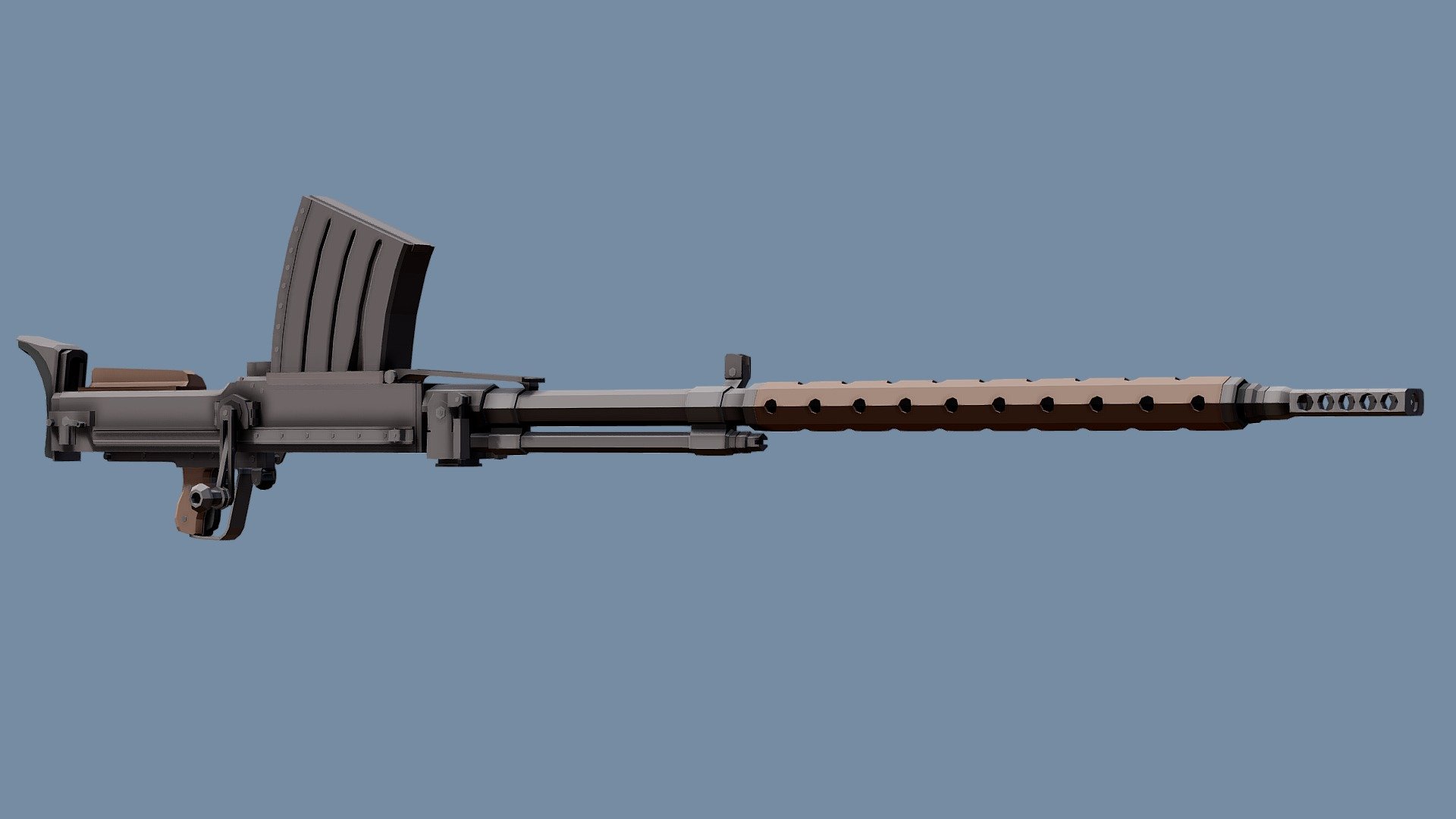 Low-Poly Lahti L39 - Download Free 3D model by TastyTony 3d model
