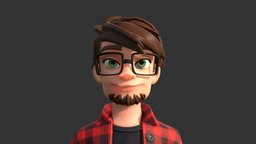 Rens face, hair, sculpt, anatomy, head, selfportrait, blender-3d, stylizedcharacter, maya, character, cartoon, substance-painter, zbrush, stylized, human, male