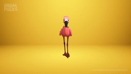 Flamingo Jogging Animation [Farm Folks] bird, flamingo, jogging, farming-simulator, gameart, noai