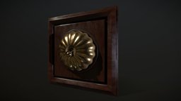 Old Metal Lightswitch victorian, wooden, switch, realism, lightswitch, pbr, light