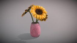 Sunflowers in vase plant, flower, vase, sunflower, nature, sunflowers, houseplant
