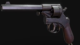 Dutch Model 1873 Revolver dutch, netherlands, revolver, handgun, 1873, pistol, weaponry, blender-3d, weapon, substance-painter, model, gun, textured, war