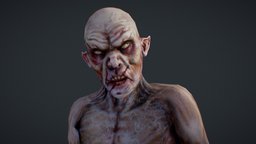 Vurdalak anatomy, humanoid, dead, unreal, vampire, undead, ghoul, deadman, character, unity, game, pbr, lowpoly, low, creature, digital, fantasy, horror, gameready, zombie, vurdalak