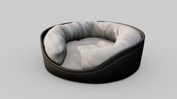Pet Bed cushion, cat, cute, bed, dog, bedroom, pet, animals, sleep, pillow, prop, seat, feline, furniture, vr, gray, mattress, fur, pillows, plush, minimalism, petshop, acessories, asset, game, home, animal, stylized, interior, black, gameready, house-cat, house-dog, pet-bed, bedseat, sleeping-cat, sleeping-dog