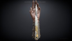 Phantom blade [FanArt] leather, assassin, ubisoft, assassinscreed, allegorithmic, substance, weapon, texturing, blender, pbr, blender3d, substance-painter, sword, highpoly, blade