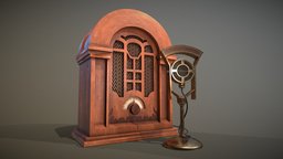 Vintage Radio Transmitter music, speaker, vintage, retro, console, am, antique, classic, audio, old, analog, tuner, microphone, call, transmission, fm, transmitter, technology, wood, radio