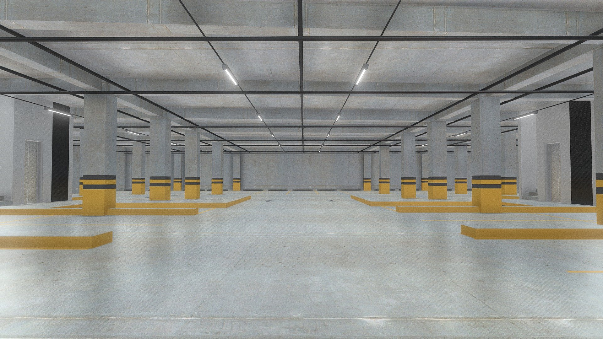 Underground Parking

Textures included:




Concrete

IMPORTANT NOTES:




This model does not have materials, but it has separate generic materials, it is also separated into parts, so you can easily assign your own materials.

Just the parts with texture have Unwrapped UVs (concrete), All the other parts doesn't have Unwrapped UVs.

Model units are on meters.

If you have any questions about this model, you can send us a message 3d model