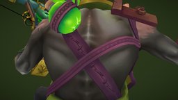 Twitch rat, painted, lol, polycount, contest, twitch, character, hand
