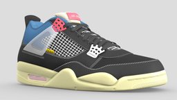 Jordan 4 Union LA Off Noir shoe, style, leather, white, high, 4, ice, fashion, foot, classic, la, union, nike, four, footwear, sole, running, sneaker, hype, jordan, guava, jumpman, character, air, sport, clothing