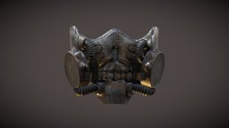 Dystopian Post Apocalyptic Doomsday Metal Mask nuclear, apocalyptic, mad, post, rusted, anti, pipes, metal, max, mask, furry, dystopian, doomsday, respiratory, female, male