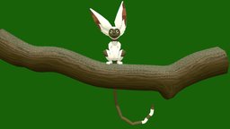 Momo ATLA fanart, cute, avatar, pet, dance, branch, lemur, momo, atla, avatarthelastairbender, avatar_the_last_airbender, blender, creature, animal, animation, fantasy, anime, nikelodeon