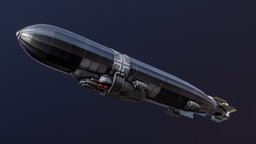 Dieselpunk WW1 German Zeppelin experiment, wwi, bomber, german, airship, aircraft, dieselpunk, ww1, blimp, zeppelin, propellers, armored-vehicles, vehicle, military, iron-cross, alternate-history, balkenkreuz