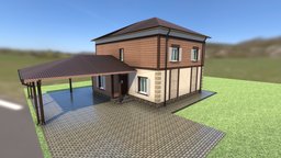 facade reconstructon of existing house architect, roof, facade, existing, reconstuction, architecture, model, download, wall