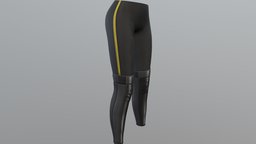 Female Black Leather Lowers Leggings Pants modern, leather, leg, pants, lower, rider, combat, realistic, real, leggings, horseriding, pbr, low, poly, sci-fi, futuristic, female, black, thight, jodhpur