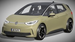 Volkswagen ID3 2024 wheel, green, modern, power, wheels, european, drive, urban, speed, battery, vw, volkswagen, hatchback, hybrid, family, germany, realistic, universal, comfort, contemporary, prestige, ecologic, id4, progressive, 2024, vehicle, design, car, sport, electric, 2023, id3