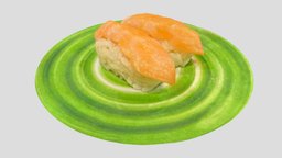 Nigiri Sushi 🍣 food, fish, japan, dinner, breakfast, rice, dish, salmon, snack, lunch, tasty, sushi, nigiri, seafood, healthy, foodscan, food3dmodel, japanese-food, food-and-drink, photogrammetry, asset, scan, japanese, polycam