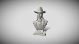 Bust of T Pac Amaru II for 3D Print 3dprintable, hero, 2, tupac, peruvian, amaru, bust