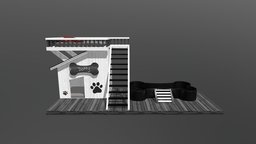 Doghouse bed, dog, pet, animals, bath, vr, dogs, doghouse, doge, vrchat, dogbed, game, house, home, animal, environment, doghouses, dogbath