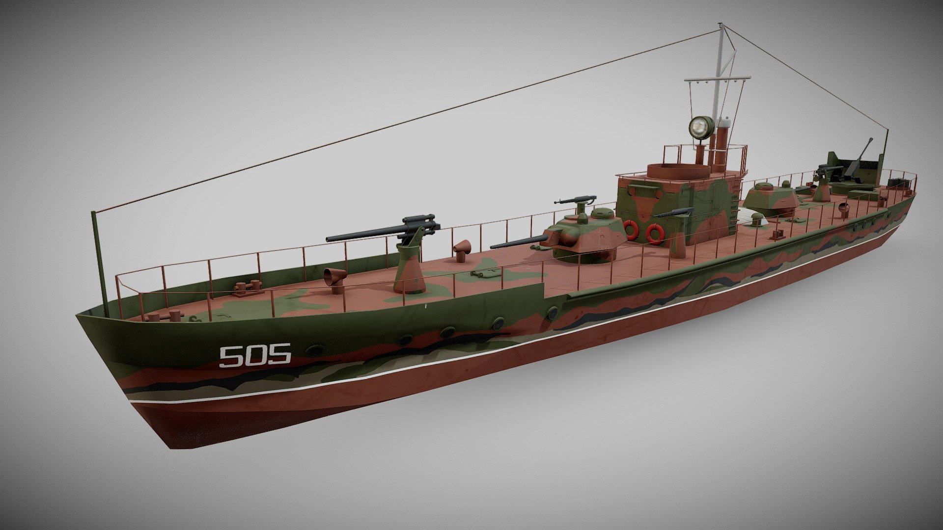 Low poly model prepared for texturing has baked maps resolution 4096x4096, optimal topology 3d model