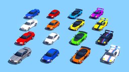 November 2022, Low Poly Cars vehicles, nissan, skyline, bmw, audi, pack, mazda, drift, rx7