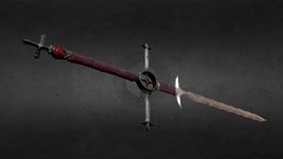 Vampire Slayer Greatsword blood, red, vampire, silver, gem, 4k, gothic, slayer, greatsword, flamberge, gamereadyasset, 4ktexture, ghotic, weapon, free, sword, blade, twohandedweapon