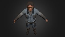 Old Mechanic mechanic, old, character, game, human