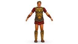 An ancient warrior in gold armor and a red shirt body, armor, shoe, greek, red, white, armored, shirt, egypt, agent, warrior, soldier, people, hero, alexander, historical, guard, antique, brown, young, shoes, sandals, bastard, brother, great, king, personnage, antic, bodybuilder, low-poly-model, bro, caucasian, warrior-fantasy, infantryman, makedonia, man, human, male, gold, "person", "guy", "warrior-character"
