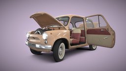 ZAZ-965 autodesk, cars, vintage, retro, transport, softimage, classic, oldschool, lowpolygon, ussr, zaz, oldtimer, classic-car, old-school, lowpolymodel, zaporozhec, zaporozhets, zaz-965, oldtime, tivsol, low_poly, unity, unity3d, low-poly, lowpoly, car