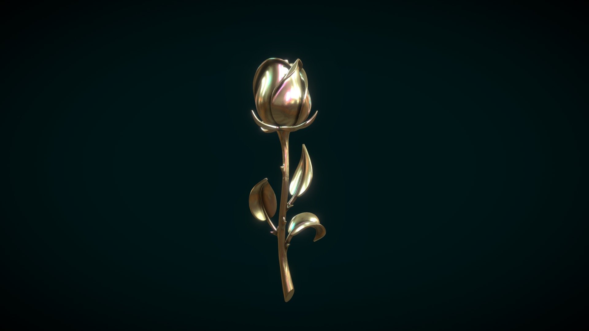 Print ready rose sculpture.

Measure units are millimeters, the model is about 120 mm in height.

Mesh is manifold, no holes, no inverted faces, no bad contiguous edges.

Available formats: .blend, .stl, .obj, .fbx, .dae

Here is three versions of the model:

1) RoseII_sld. (.blend, .stl, .obj, .fbx, .dae) That is the solid(one piece)version of the model, consists of 290486 triangular faces. 

2) RoseII_prts_sld. (.blend, .stl, .obj, .fbx, .dae) Here are the flower and the steam as separate parts, consists of 275998 triangular faces 

3) Stbry_2prts (.blend, .stl, .obj, .fbx, .dae) Here are two solid parts but the flower is empty. consists of 289298 triangular faces.

Blend files contains materials that was used for rendering, including translucent gem material.

No UV layout, no textures, it is high poly mesh with simple materials applied 3d model