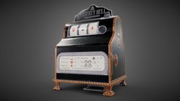 Slot machine nostalgic, coin, paint, vintage, paper, painted, ink, antique, sanfrancisco, metal, gambling, game-asset, slot, coinop, slotmachine, metashape, substancepainter, maya, glass, game, gameart, maya2018, gameasset, gameready, vintage-gadget, slot_machine, liberty-bell