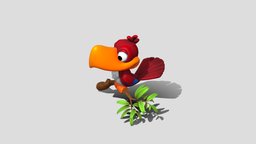 Cartoon parrot 3D bird, parrot, disney, cartoon