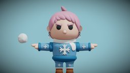 ❄️ Yuki ❄️ cute, snow, christmas, supercell, 3ddesign, snowball, charactermodel, digital3d, cartooncharacter, stylizedcharacter, character, cartoon, stylized, characterdesign, 3dmodel, childrensart, clashmini