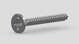 Wood Screw kit, saw, tape, hammer, set, screw, complete, tools, generic, new, big, collection, wrench, vr, ar, pliers, realistic, tool, old, machine, screwdriver, toolbox, stanley, vise, gardening, dewalt, asset, game, 3d, low, poly, axe, hand