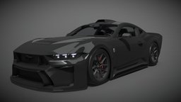Ford Mustang Dark Horse 2024 Widebody Kit mustang, ford, widebody, 2024, blender, horse, dark, noai