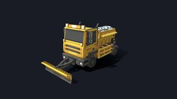 Minecraft Snowplough winter, snow, snowplow, blockbench, minecraft, vehicle, snowplough