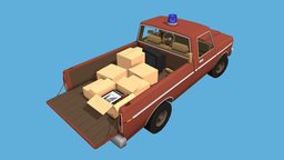 Grandpas Pickup truck, pickup, vr, vertex-color, low-poly
