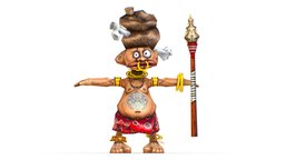 Low Poly Cartoon Creature Native ancient, red, spear, polygonal, hero, myth, invader, tattoo, mmo, native, npc, shaman, alien, bandage, lowpolyart, aggressive, beads, polyart, shuographics, polygonart, game, texture, lowpoly, characters, fantasy, prehistoric, ring