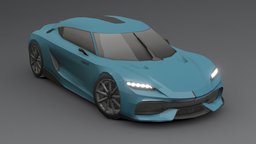 Koenigsegg Gemera Low-poly 3D. vehicles, bmw, ford, cars, audio, koenigsegg, toyota, cars-vehicles, freee, low-poly, game, vehicle, lowpoly, mobile, car, 2023, gemera