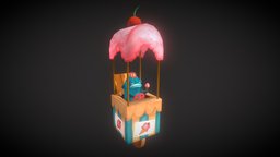 Amusement Park Icecream Man food, desert, 3dcoat, snack, icecream, lowpolymodel, foodtruck, maya, game, lowpoly, gameart, gameasset, creature, zbrush, gameready